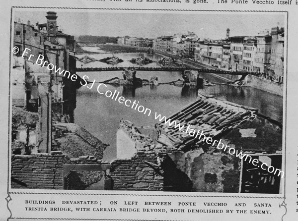 COPY NEGS RUINS OF FLORENCCE AFTER GERMANS